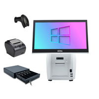 Printer bawaan 15.6 inci register tunai semua dalam satu windows touch