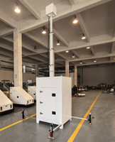 Tour de surveillance mobile CCTV portable avec mât de 6 m de haut pour la sécurité temporaire en extérieur