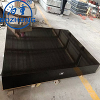 Plaque de mesure en granit noir à surface marbrée, haute planité, taille personnalisée pour le travail d'inspection et de calibration