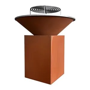 Personalizzare accessori per Barbecue in acciaio Corten da giardino ciotola per fuoco all'aperto forno per Pizza fuoco Barbecue Grill