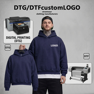 Sudaderas con capucha y sudaderas de manga regular para hombre con logotipo personalizado ODM OEM, talla estadounidense, corte holgado, sudadera esencial con impresión digital. - Product Image 3