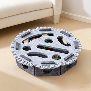 Meilleures ventes : Boîte en feutre labyrinthe pour chat, modèle interactif avec balle à clochette, pour l'auto-entretenissement et la lutte contre l'<span class=keywords><strong>ennui</strong></span> - Product Image 1