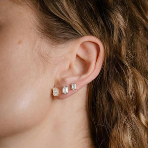 Boucles d'oreilles de luxe en diamant pour femmes, en argent sterling 925, bijoux fins élégants, scintillants, à porter au quotidien, cadeau d'anniversaire pour femmes - Product Image 6