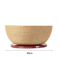 Planche à gratter pour chat en sisal en gros et baril à gratter en sisal haute densité de qualité supérieure, forme ronde, emballé en carton