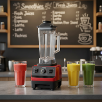 Blender Rumah Tangga Tugas Berat Pembuat Smoothie Elektrik Penghancur Es Pengolah Makanan Bayi 6 Mata Pisau 800W 2L Mixer Grinder