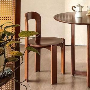 Chaise de salle à manger moderne en bois massif, hauteur réglable, écologique, imperméable, pour la maison, le bureau, l'hôtel, le restaurant, le café - Product Image 3