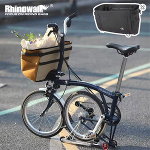 Fahrrad-Vordertasche, Gepäckträgertasche, Vorderrad-Tragetasche, Fahrrad-Canvas-Taschen, Passend für Brompton 3Sixty Aceoffix Faltrad - Product Image 2