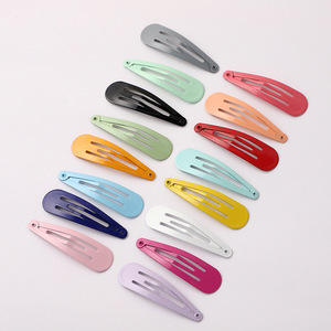 Barrette à cheveux en émail coloré en forme de larme, 5 cm, en métal, pour enfants, filles, usage quotidien, unisexe - Product Image 3