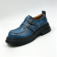Chaussures plates à boucle tendance, talon épais, style Oxford, chaussures à plateforme vintage pour femmes, chaussures décontractées pour le bureau au quotidien