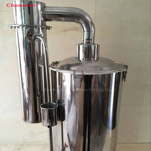 Distillateur d'eau à chauffage électrique Maquillage de l'eau et fonction de chaleur avec thermomètre intégré Machine à eau distillée - Product Image 2