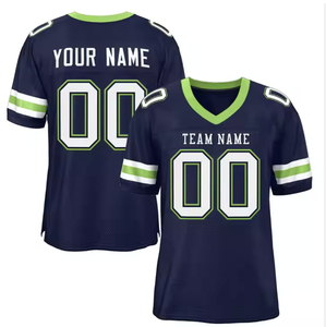 Atacado Melhor Qualidade Venda Quente Top Costurado Homens Mulheres Kid College American Football Jerseys #2 #12 Jersey Respirável Plus Size - Product Image 2
