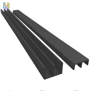 Glissière en plastique PVC en verre double rainure en forme de U <span class=keywords><strong>goulotte</strong></span> de rail de porte coulissante push - pull profil ABS - Product Image 1