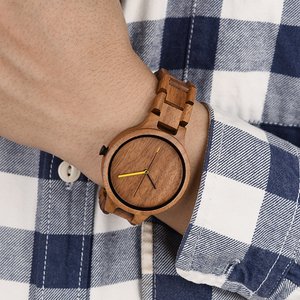 Para DODO DEER Alcanfor Tree Ecológico <span class=keywords><strong>Bubinga</strong></span> Relojes de madera Personalizable Moda 43mm Dial Diámetro Vidrio <span class=keywords><strong>Precio</strong></span> de fábrica - Product Image 4