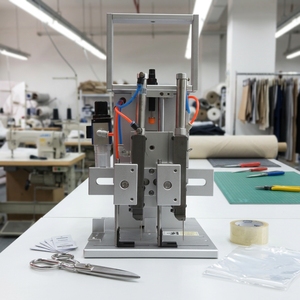 Macchina da cucire elettrica semiautomatica pneumatica per etichettatura calze con PLC, macchina per etichettatura e imballaggio a doppia testa - Product Image 3