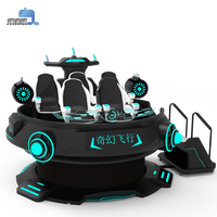 Simulador de Vuelo OVNI con Realidad Virtual Inmersiva, Montaña Rusa para 5 Jugadores, Plataforma de Movimiento de 360°, Juego de Disparos, Centro de Entretenimiento Arcade