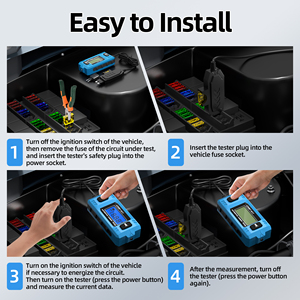 Testeur de <span class=keywords><strong>circuit</strong></span> de fusible de <span class=keywords><strong>voiture</strong></span> avec écran LCD numérique et lumière LED, outil de test d'ampli de fusible automobile 6-32V - Product Image 4