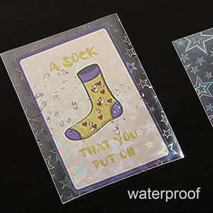 Manicotti per carte in plastica PP all'ingrosso effetto Laser rotto vetro gemma ologramma maniche per carte - Product Image 5