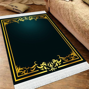 Tapis <span class=keywords><strong>de</strong></span> prière portable conçu sur mesure pour adultes, tapis en polyester épais et moelleux à pampilles direct d'usine pour l'islam et les musulmans turcs - Product Image 4