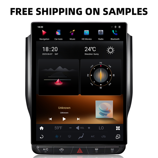 12.1 Tesla Screen Radio Accessories Snapdragon 665 for Dodge Ram 2019-2023 Android 13 Carplay QLED Wireless Auto 4G Head Unit