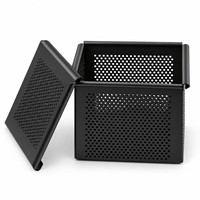 Moules à pain perforés Pullman avec couvercle, en aluminium antiadhésif noir, moule à pain carré, moule à pain de mie, 1,2 mm, pour boulangerie et cuisine domestique