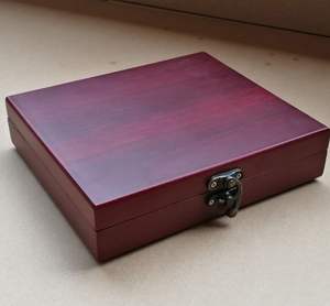 Zakka rustique en bois coffre au trésor coffre boîte Rectangle bureau bijoux et jouet affichage multifonctionnel verrouillé collier boîte - Product Image 6