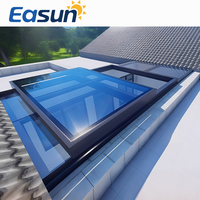 Fenêtre de toit coulissante automatique en aluminium électrique imperméable pour balcon et patio, ouverture de toit vitré rétractable, anti-insectes