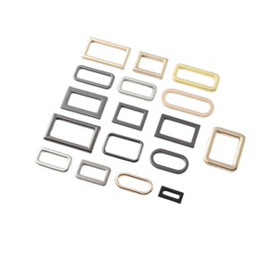 Klasik metal dikdörtgen kaydırıcı döngü tel ayarlanabilir kayış kopçası kilit toka kapatma sabitleme donanım askısı deri dokuma - Product Image 2