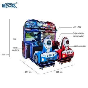 Machine de jeu simulateur de course à vitesse de 43 pouces Arcade à 2 joueurs à pièces pour le jeu parent-enfant Construction métallique pour - Product Image 4