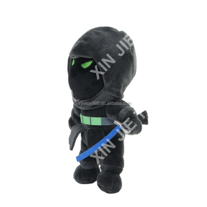 Peluche Jedi Nero con Lama Blu Personalizzabile, Giocattolo di <span class=keywords><strong>Darth</strong></span> Vader in Peluche, Vendita Calda - Product Image 3