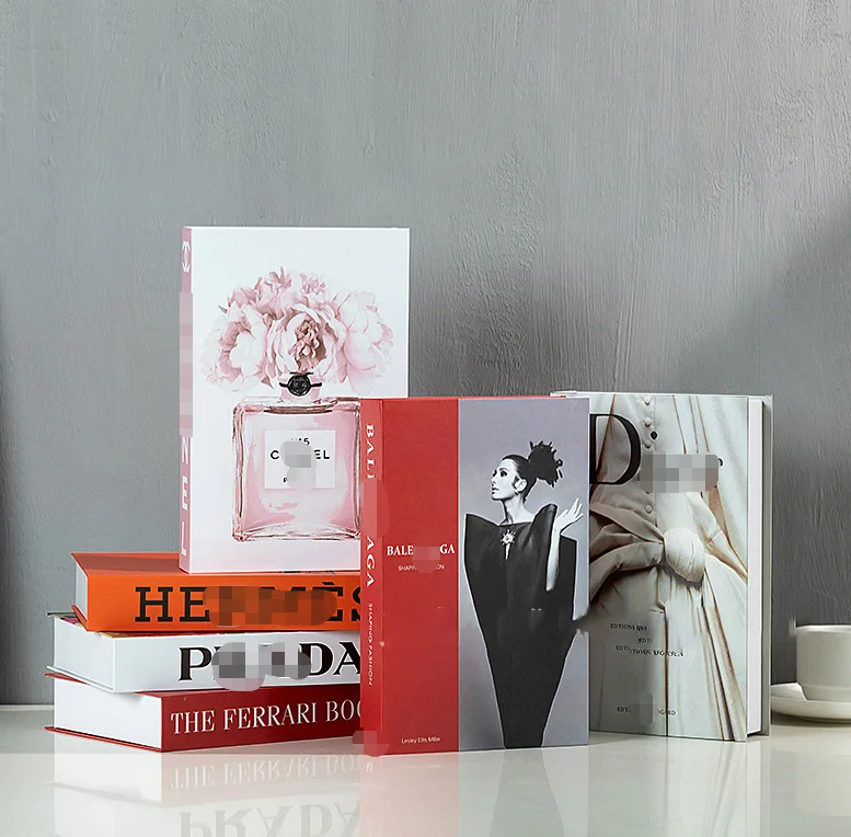 Y-Z033 современный стиль фантазийные модели книга коробка в форме украшения в сложенном виде модель твердый переплет полые декоративные книга