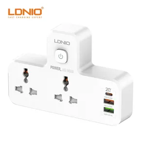 LDNIO SC2311 Nóng Bán Đa Cắm Tường Ổ Cắm 20 Wát PD Nhanh Sạc Mở Rộng Ổ Cắm Điện Strip Với Cổng Usb