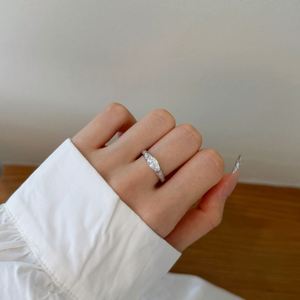 Bague de fiançailles Dylam Delicate Classic Top Jewelry en argent sterling 925, bande éternelle, diamant brillant, marquise, zircone cubique 5A - Product Image 5
