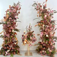 Fleurs artificielles colorées en soie pour décoration de mariage, toile de fond de scène, arche de jardin, accessoires de scène, décoration florale de mariage
