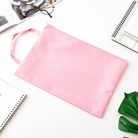 Sac de documents A4 en toile colorée simple, pochette à fermeture éclair portable avec poignée, organisateur de papeterie de bureau réutilisable et personnalisable