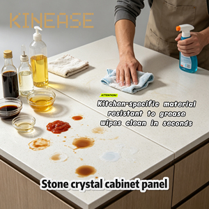 Panel de Gabinete de Cristal de Roble Blanco Gris Azulado Estilo Nórdico Costero Relajado para <span class=keywords><strong>Apartamentos</strong></span> en la <span class=keywords><strong>Costa</strong></span> Oeste y Australia - Product Image 6