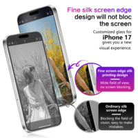 Protecteur d'écran antistatique et incassable, anti-poussière et anti-éblouissement, entièrement collé, OEM personnalisé, pour iPhone 17 Pro Max, 9h, verre de protection