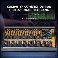 Table de mixage audio professionnelle 8 canaux ST8 avec effets de réverbération USB pour conférences et spectacles sur scène, fabriquée en métal durable