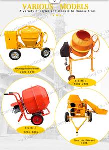 280L dọc TRỘN BÊ TÔNG Trọng lượng nhẹ TRỘN BÊ TÔNG máy với 2 bánh xe - Product Image 5