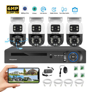 Hongnaer 3K 6MP 4CH 2 렌즈 홈 POE 네트워크 비디오 레코더 IP Surveil CCTV 카메라 시스템 세트 키트 무선 보안 카메라 시스템 - Product Image 1