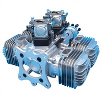 Moteur à essence pour avion modèle réduit DLE120T4, à voilure fixe, quatre cylindres, deux temps, refroidissement naturel par air, 120 cm³