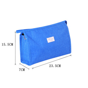 Pochette en tissu de lin bon marché promotionnelle en gros <span class=keywords><strong>sac</strong></span> cosmétique en toile enduite de LOGO personnalisé pour hommes - Product Image 5
