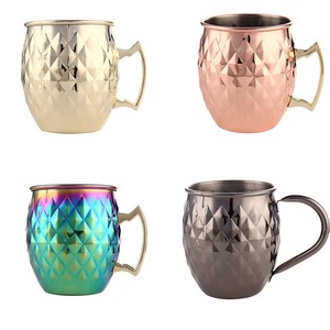 Tasse à ananas hawaïenne royale gobelet bière écologique ananas en laiton massif tasse à boire plaqué taille Standard pour verseur de vin - Product Image 5