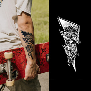 Autocollant de <span class=keywords><strong>tatouage</strong></span> temporaire personnalisé réaliste pour hommes Old School, boîte à encre, transfert d'eau, faux <span class=keywords><strong>tatouage</strong></span> semi-permanent au henné étanche - Product Image 4