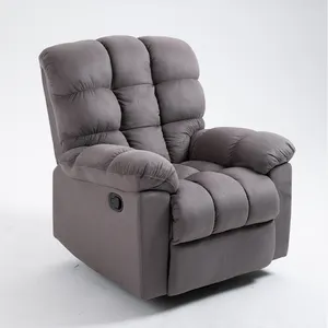 Living Room Sofa Reclinable Velvet Fabric Thick Reclining Leisure Sofa Chair Back Manual Recliner Chair