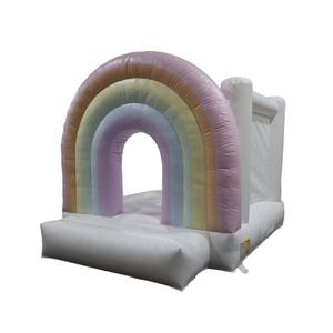 บ้านลมสีรุ้งหลากสีสำหรับเช่าเล่นกลางแจ้ง บ้านเด้งสีขาวทำจาก PVC สำหรับงานแต่งงานและเด็กๆ - Product Image 2