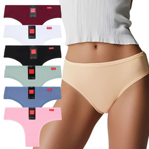 Culottes brésiliennes taille basse UOKIN en coton, design <span class=keywords><strong>simple</strong></span> et uni, pour femmes matures, couleurs unies, sous-vêtements sexy - Product Image 1