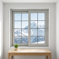 Ventanas Corredizas de Diseño Europeo con Interior de Madera y Exterior de Aleación de Aluminio, Aislamiento Térmico, Pantalla Plegable, Calificadas por Energy Star