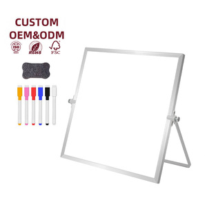 Mini Desktop Whiteboard Small Dry Erase <strong>Board</strong> with U-Stand Portable Double Sided Magnetic Writing <strong>Board</strong> for Office Home School - Product Image 1