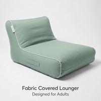 Chaise flottante gonflable pour adultes, chaise longue de piscine recouverte de tissu, dossier incurvé, hôtel de villégiature, OEM personnalisé