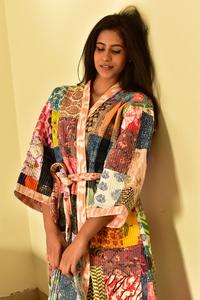 Premium fait à la main été Kantha veste solide conception Simple manteau court multicolore décontracté vêtements pour femmes pour l'hiver - Product Image 4